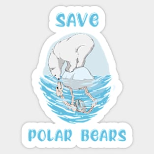 Save Polar Bears Sticker